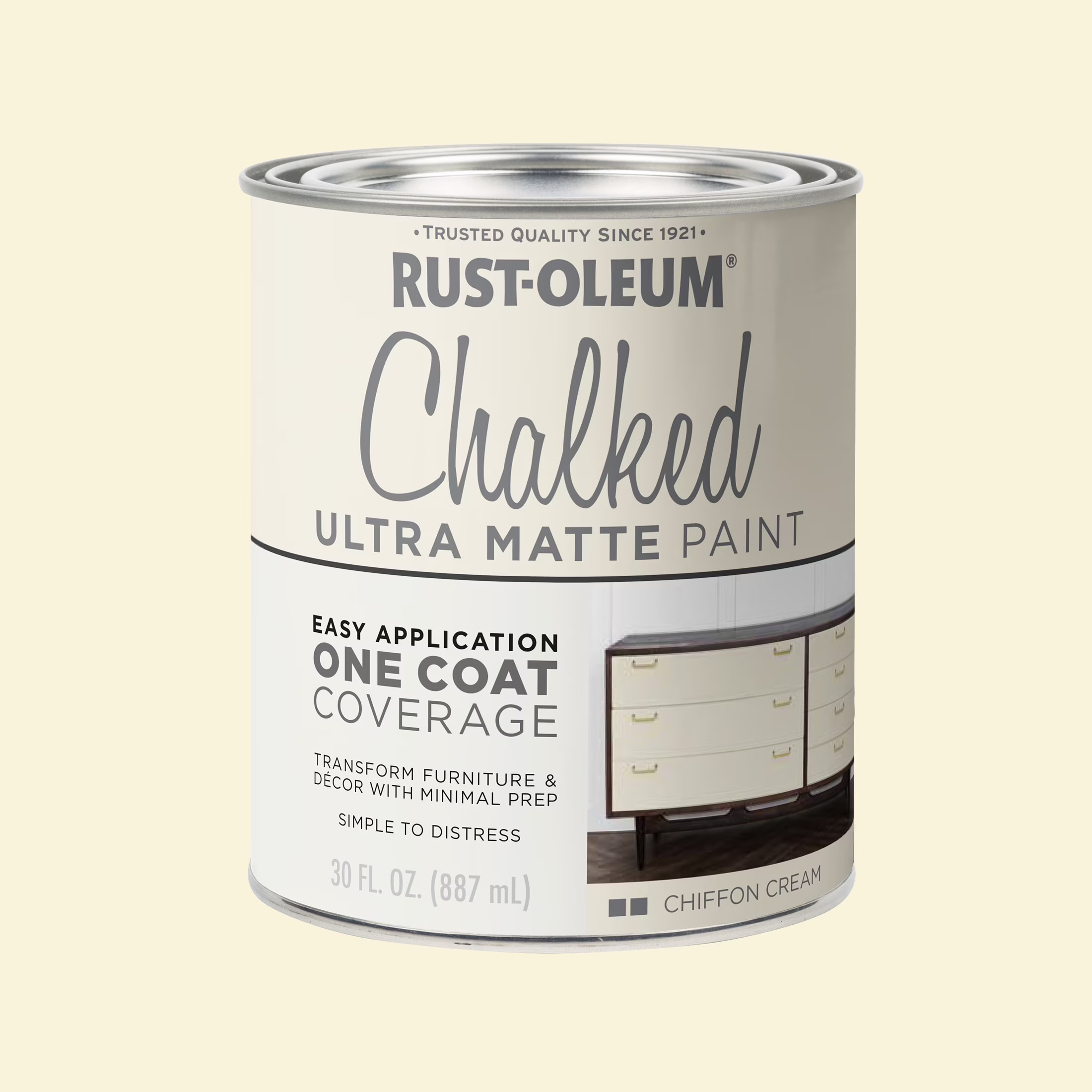 Chiffon Cream,  Chalked Ultra Matte Paint, Quart
